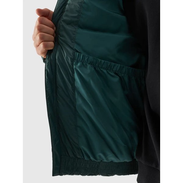 Kurtka puchowa męska TDJAM480 4F - ciemna zieleń