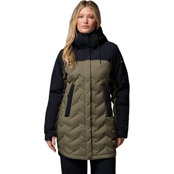 Płaszcz puchowy damski Mountain Croo III Mid Down Columbia - Stone Green, Black