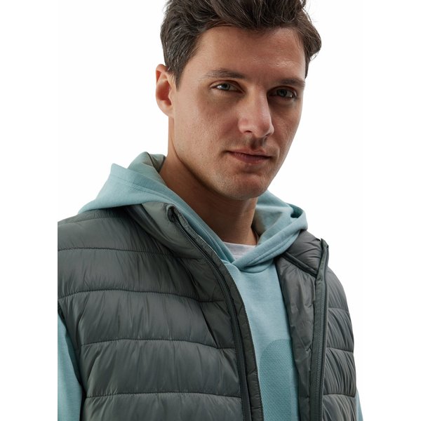 Kamizelka puchowa męska 4FWSS24TVJAM098 4F - jasna zieleń