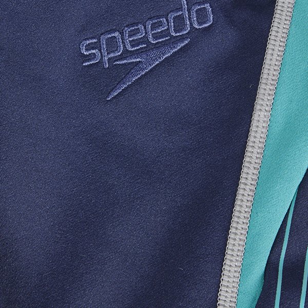 Kąpielówki męskie Fit Splice Aquashort 27cm Speedo - granatowo-zielone