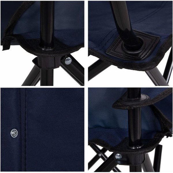 Krzesło turystyczne składane Springos - granatowe