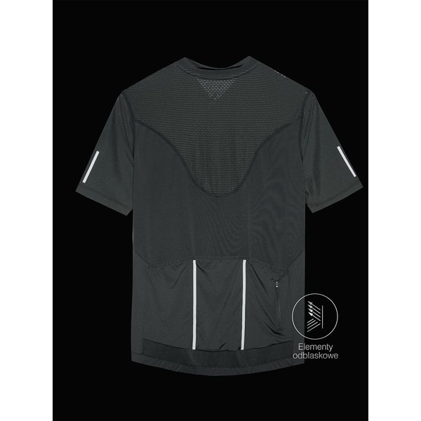 Koszulka rowerowa męska 4FSS24TFTSM486 4F - ciemna zieleń