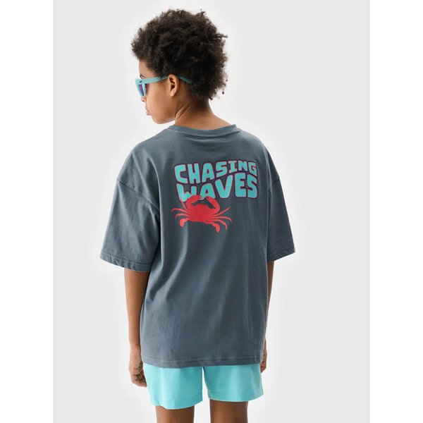 Koszulka chłopięca TTSHM1914 4F - morska zieleń