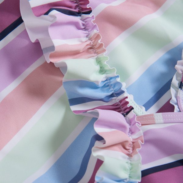 Strój kąpielowy dziewczęcy Frills Color Kids - lawender mist