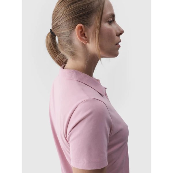 Koszulka damska polo 4FWMM00TPTSF317 4F - jasny róż