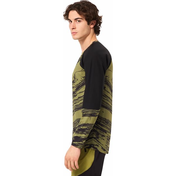 Longsleeve rowerowy męski Seeker Airline LS Oakley - Duality Swirl Green/Black
