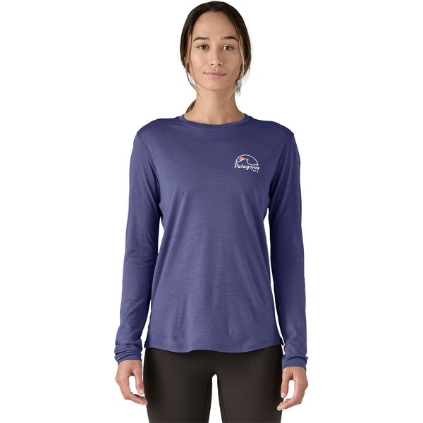 Longsleeve damski Capilene Cool Merino Blend Graphic Shirt Patagonia - Imagine Moon: Solstice Purple