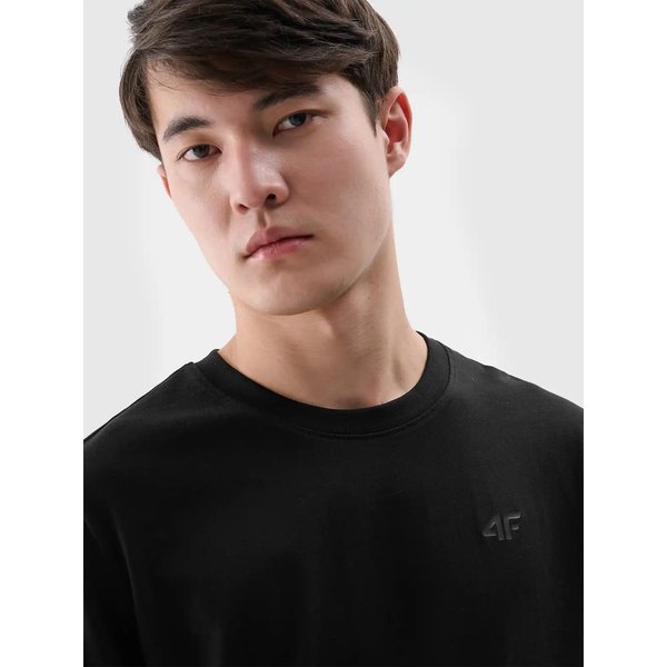 Longsleeve męski TLONM432 4F - głęboka czerń