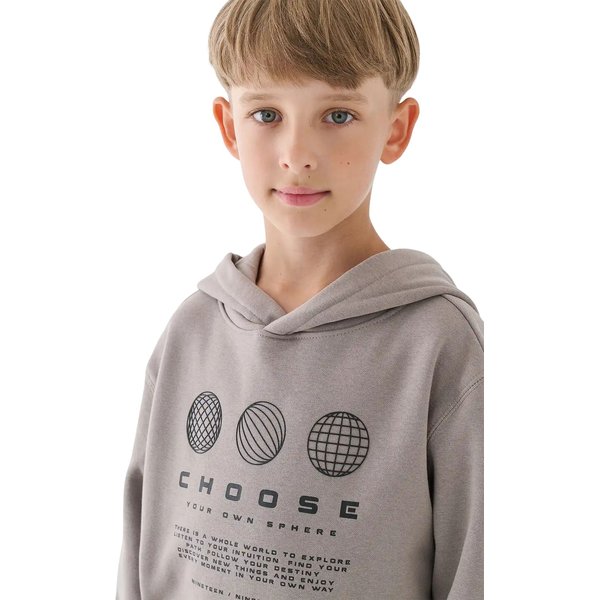 Bluza chłopięca TSWSM1226 4F - jasny szary