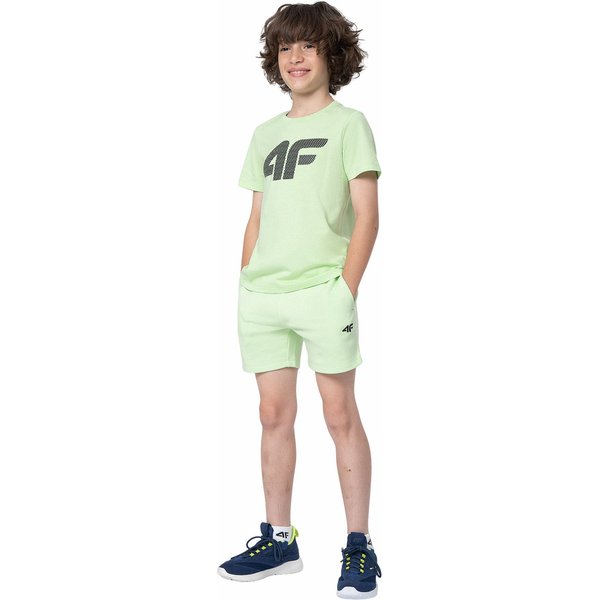 Spodenki chłopięce 4FJSS23TSHOM048 4F - jasna zieleń