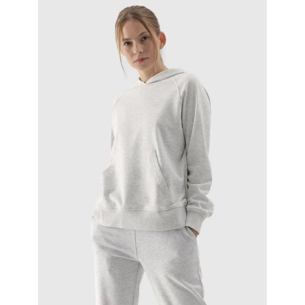 Bluza damska 4FWMM00TSWSF1468 4F - chłodny jasny szary melanż