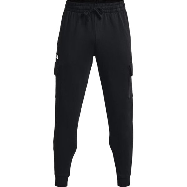 Spodnie dresowe męskie Rival Fleece Cargo Jogger Under Armour - Black / White