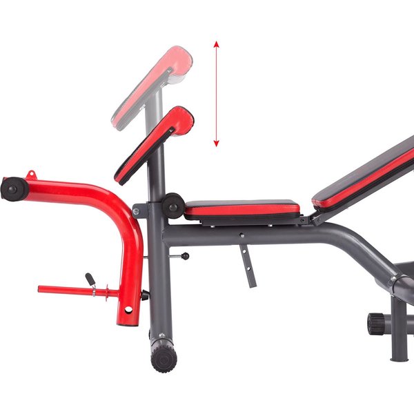 Ławka do ćwiczeń pod sztangę z wyciągiem górnym LS7206 HMS