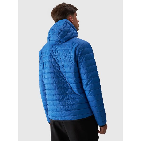 Kurtka puchowa dwustronna męska TDJAM486 4F - głęboka czerń