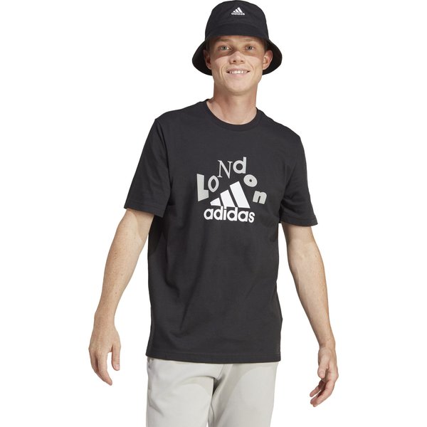 Koszulka męska Graphic Tee Adidas - czarna/biała