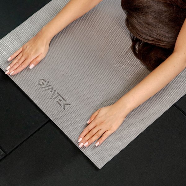 Mata do ćwiczeń, jogi 0,5cm Gymtek - szara