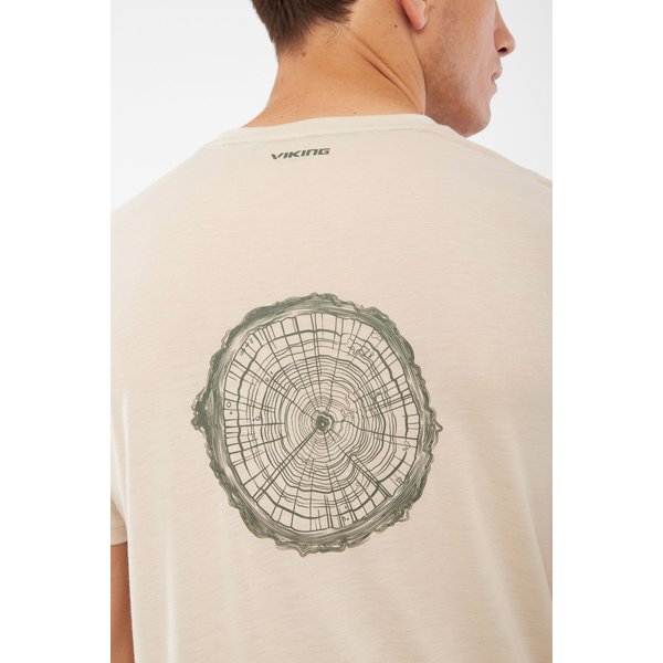 Koszulka męska Rune Bamboo Man Viking - beżowy