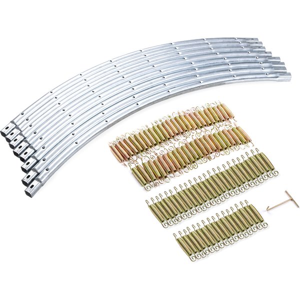 Trampolina 427cm 14FT z siatką zewnętrzną + gratisy Hop Sport