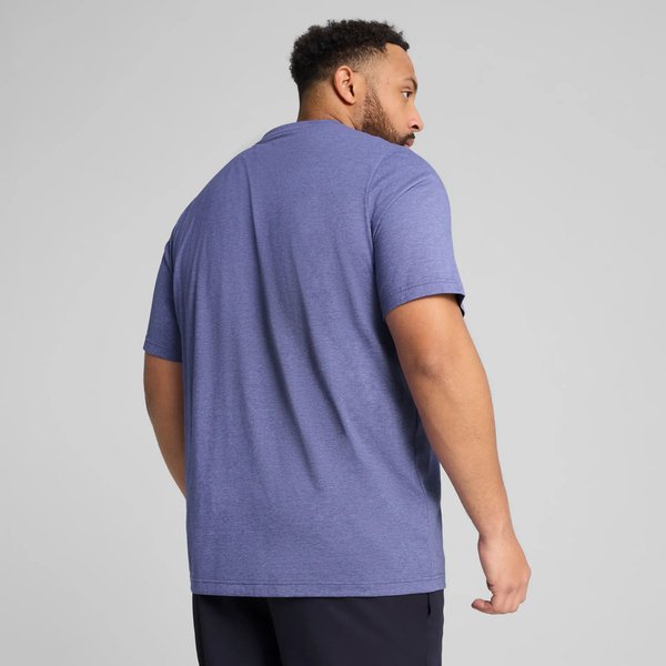 Koszulka męska Essentials No.1 Logo Heather Puma - Blue Crystal