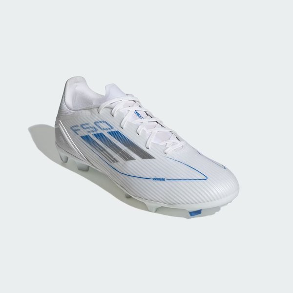Buty piłkarskie, korki F50 League FG/MG Adidas - Cloud White/Silver Metallic/Cloud White