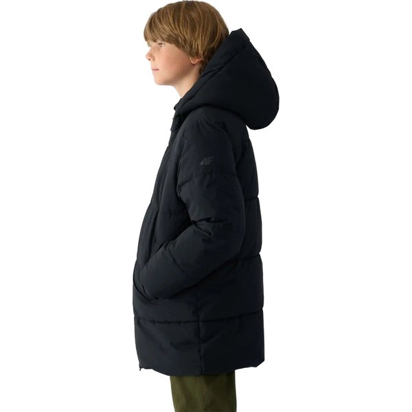 Płaszcz puchowy chłopięcy TDJAM464 4F - głęboka czerń