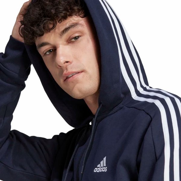 Bluza męska Essentials French Terry 3-Stripes Full-Zip Hoodie Adidas