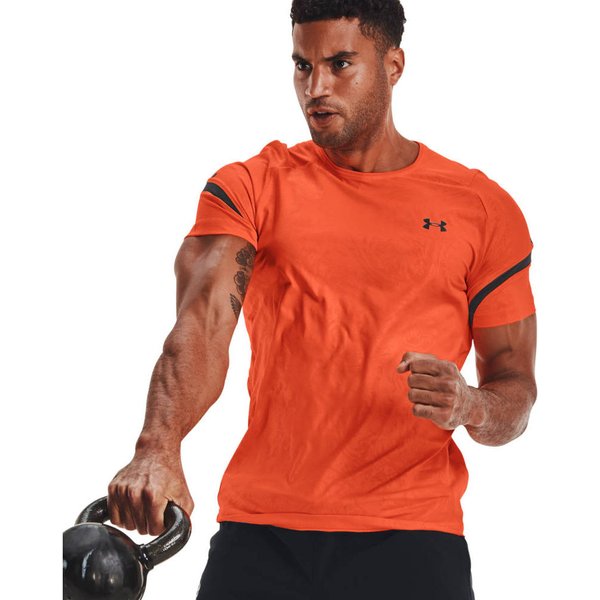 Koszulka męska Rush 2.0 Emboss Ss Under Armour - czerwony