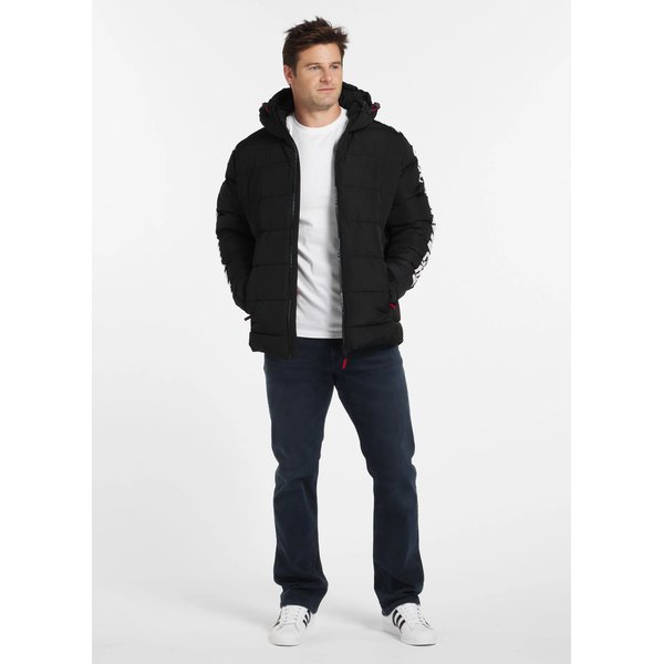 Kurtka puchowa męska Airway 4 Padded Hooded Pitbull West Coast - black