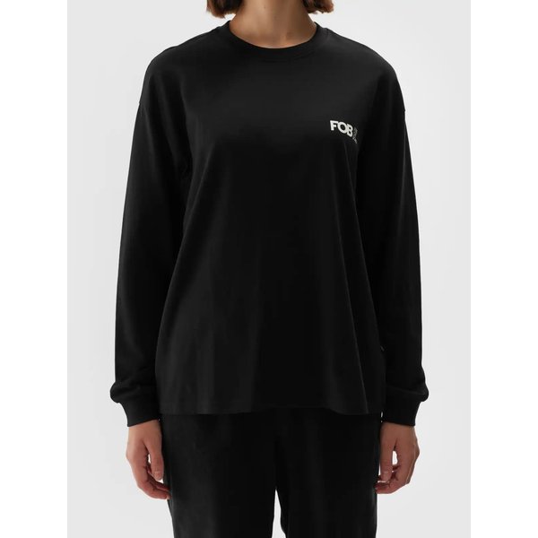 Longsleeve damski TLONF311 4F - głęboka czerń