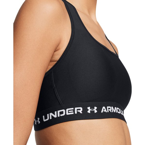 Biustonosz sportowy damski Crossback Mid Bra Under Armour - Black/White