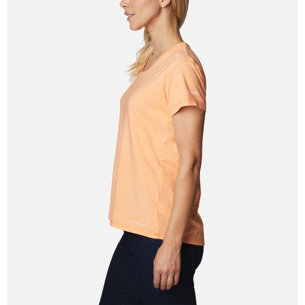 Koszulka damska Sun Trek SS Tee Columbia - łosoś/pomarańcz
