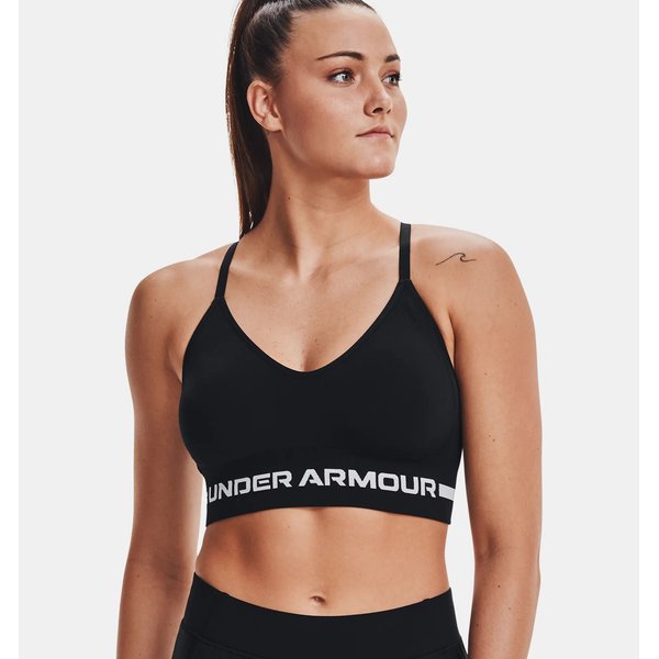 Biustonosz sportowy damski Seamless Low Long Under Armour - czarny