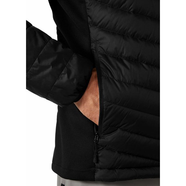Kurtka puchowa męska Verglas Hooded Down Hybrid Insulator Helly Hansen - czarna/jasne logo