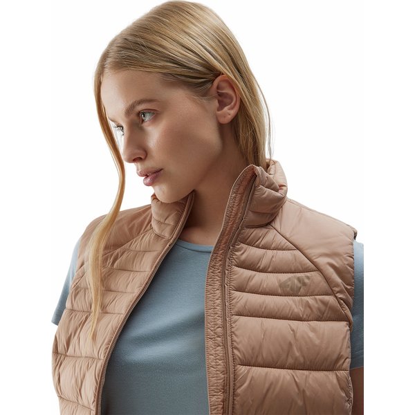 Kamizelka puchowa damska 4FWSS24TVJAF111 4F - beż