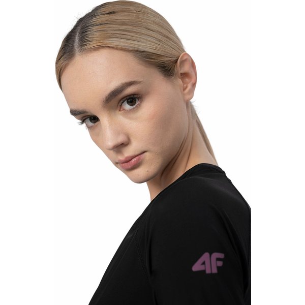 Koszulka rowerowa damska 4FSS23TFTSF181 4F - czarna