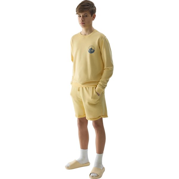 Spodenki chłopięce 4FJWSS24TSHOM279 4F - jasny żółty