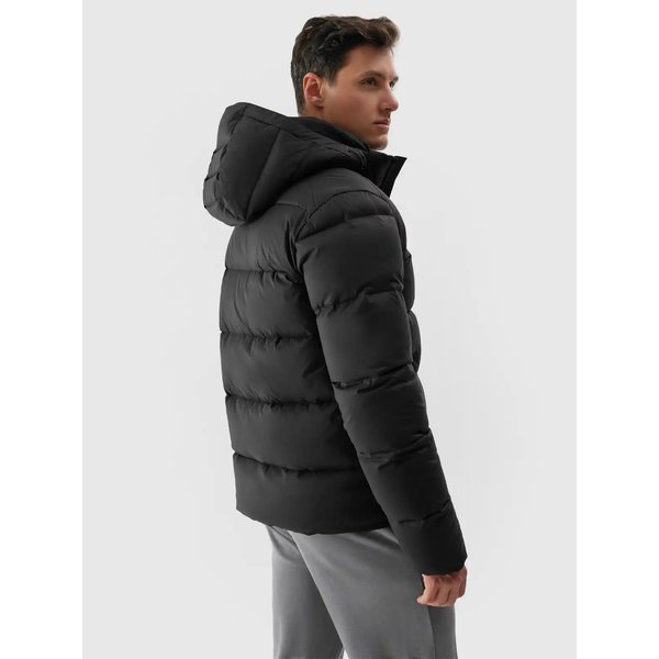 Kurtka puchowa męska TDJAM513 4F - głęboka czerń