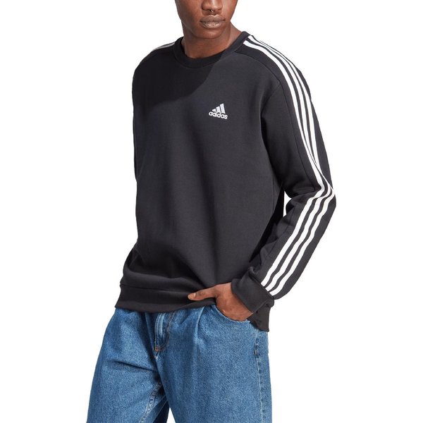 Bluza męska Essentials Fleece 3-Stripes Adidas - czarna