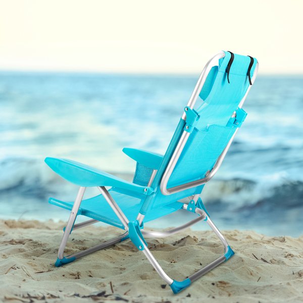 Krzesło plażowe z funkcją leżaka Sun Lite 2w1 Outtec - turkusowy