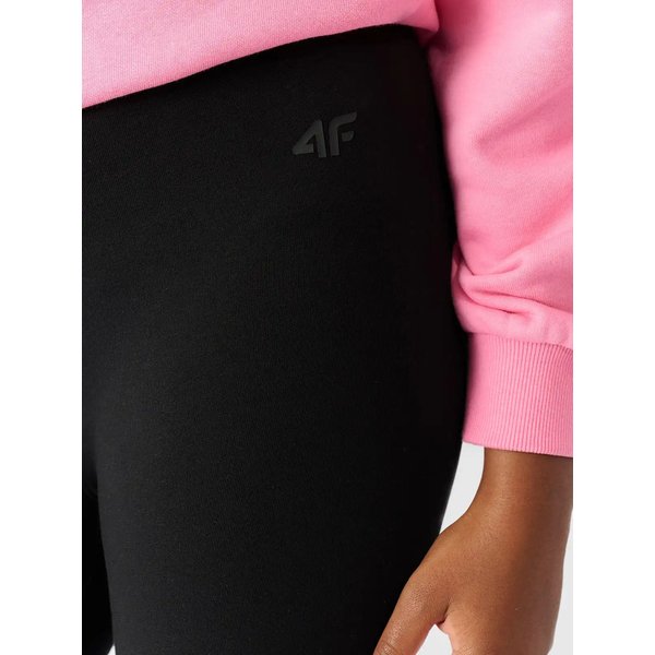 Legginsy dziewczęce 4FJWMM00TTIGF178 4F - głęboka czerń