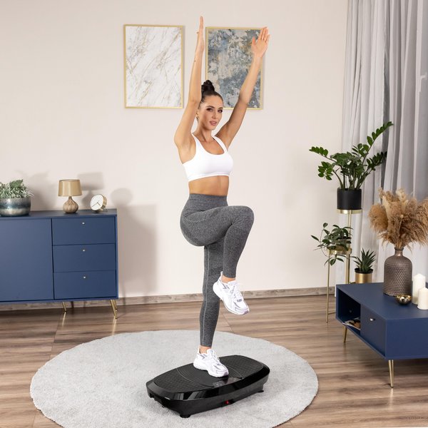 Platforma wibracyjna do ćwiczeń XP750 3D Intense z pilotem Gymtek - czarna