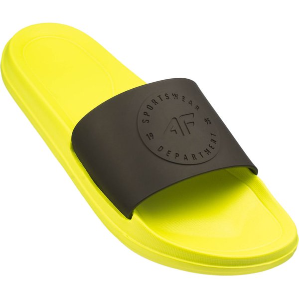 Klapki 4FSS23FFLIM075 4F - czarne/żółte