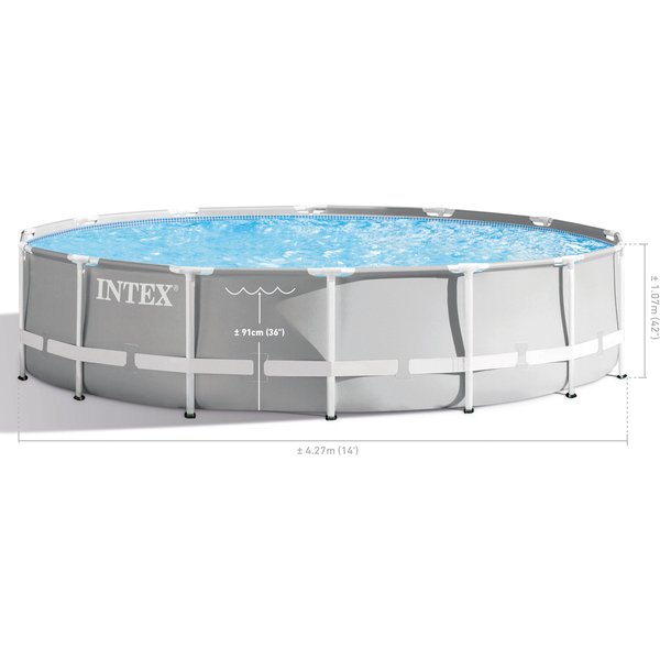 Basen stelażowy Prism 427x107cm z pompą 12V Intex