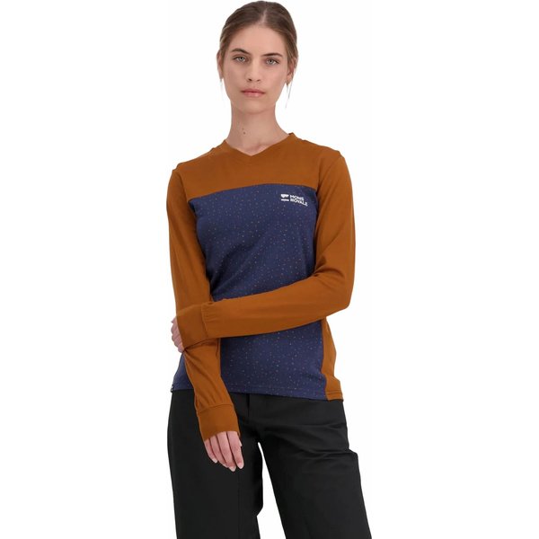 Longsleeve rowerowy damski Redwood Enduro VLS Mons Royale - Midnight Terrazzo / Copper
