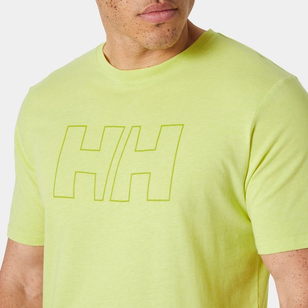 Koszulka męska Tech Logo Helly Hansen - cyber lime