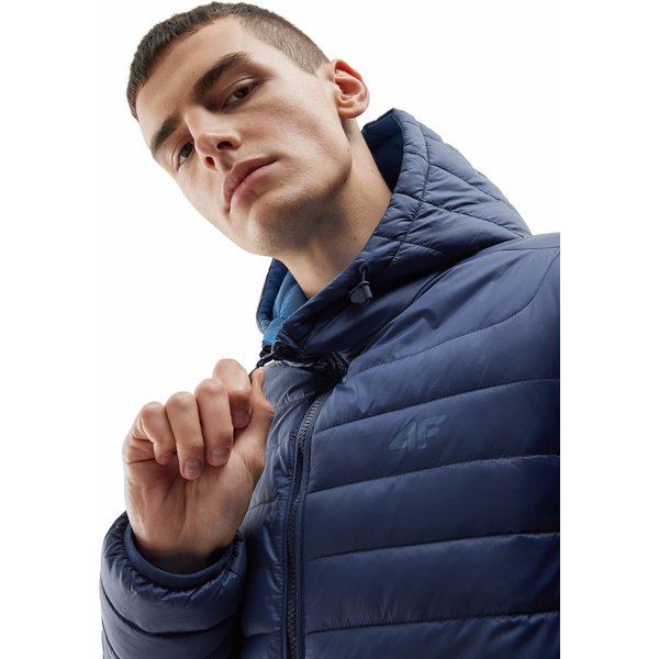 Kurtka puchowa dwustronna męska 4FAW23TDJAM242 4F - granat