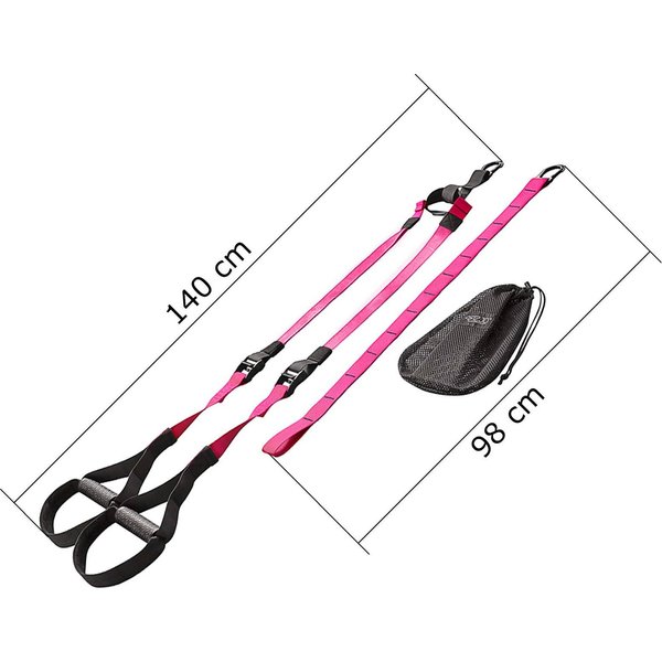 Zestaw taśm do ćwiczeń 4Fizjo - różowe