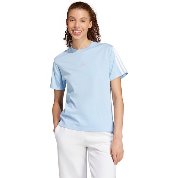 Koszulka damska Essentials 3-Stripes Adidas - blue