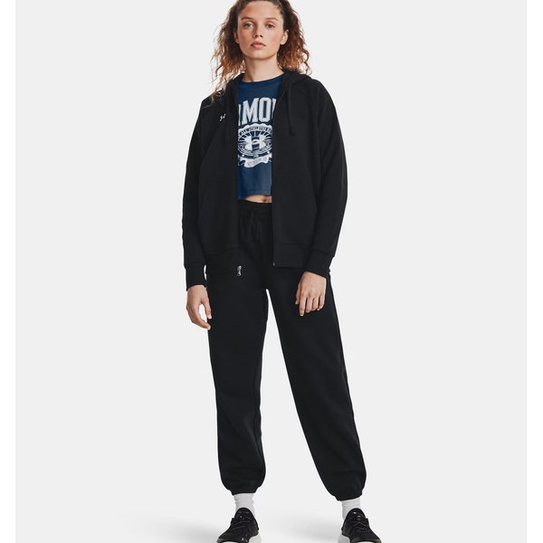 Bluza damska Rival Fleece FZ Hoodie Under Armour - Black/White