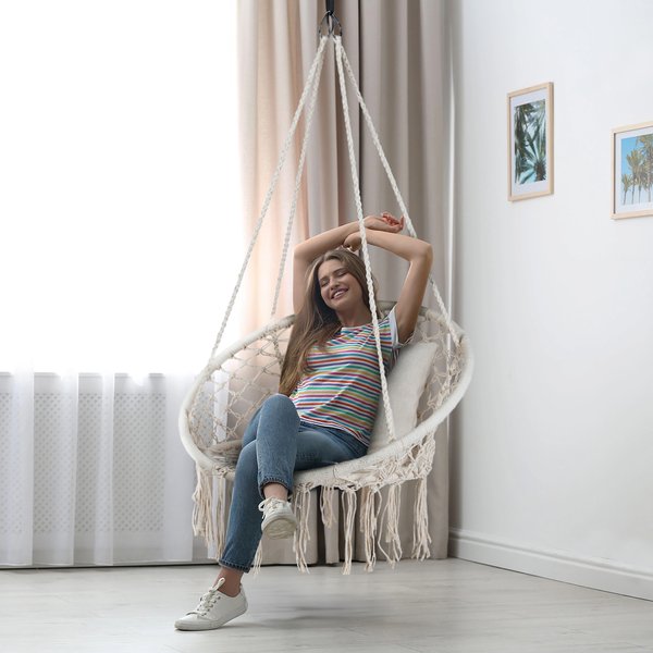 Huśtawka bocianie gniazdo boho XXL Luna Outtec - beige II